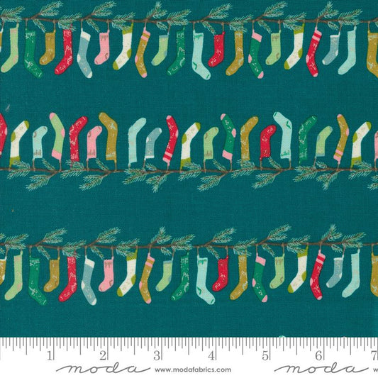 Cozy Wonderland - Stocking Stripe Stripes Stockings (Teal)