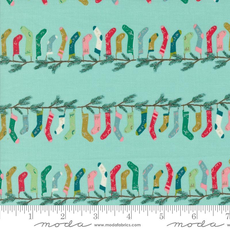 Cozy Wonderland -Stocking Stripe Stripes Stockings (Icicle)