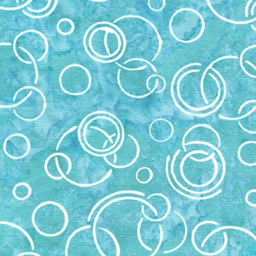 Squiggles, Dots & Lines - Soap Bubbles-Teal Scuba