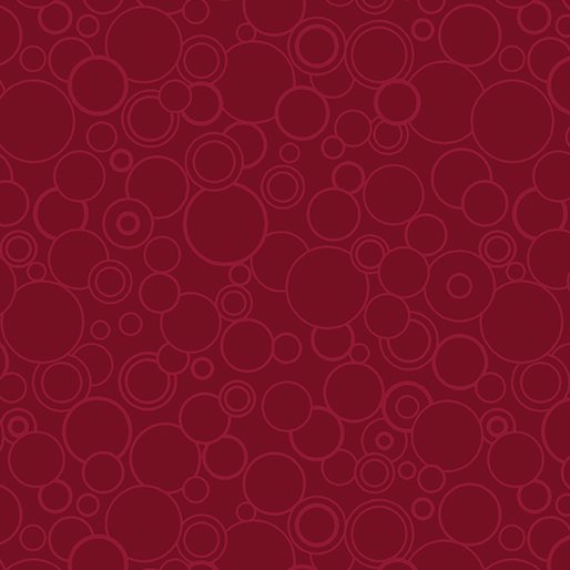 Amazing Poppies - Circles Dark Red 628-19