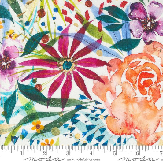Coming Up Roses - Rose of My Heart Large Floral Watercolor (Cloud Rose)