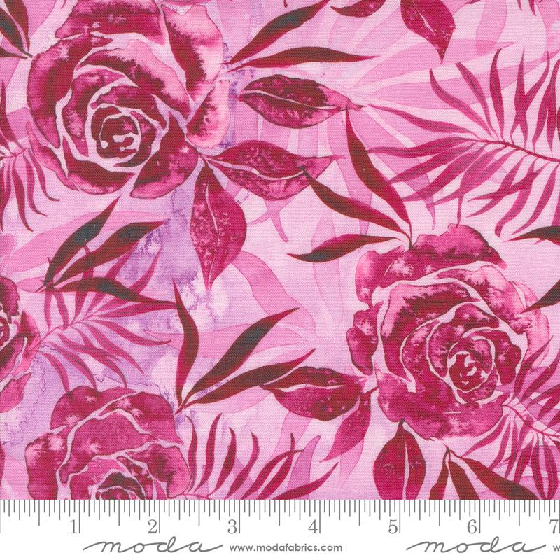 Coming Up Roses - Prussian Rose Florals Roses Watercolor (Magenta)