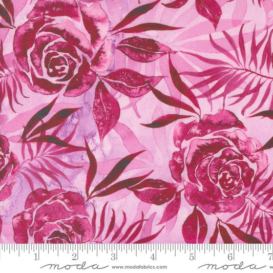 Coming Up Roses - Prussian Rose Florals Roses Watercolor (Magenta)