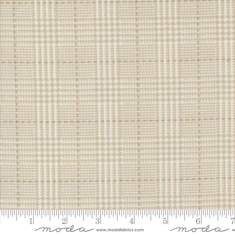 Farmhouse Flannels III - Flannel Box Check Checks and Plaids (Cream)