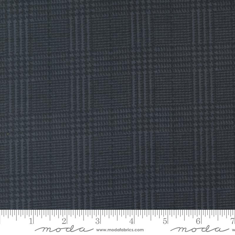 Farmhouse Flannels III - Flannel Box Check Checks and Plaids (Black)