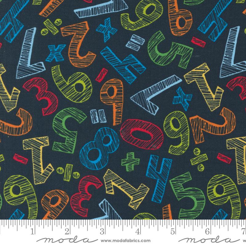 Back To School - Numbers Text and Words (Blackboard)