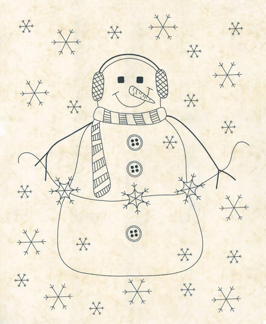 Snowman Gatherings IV - Snowman Stitch Panel Snow
