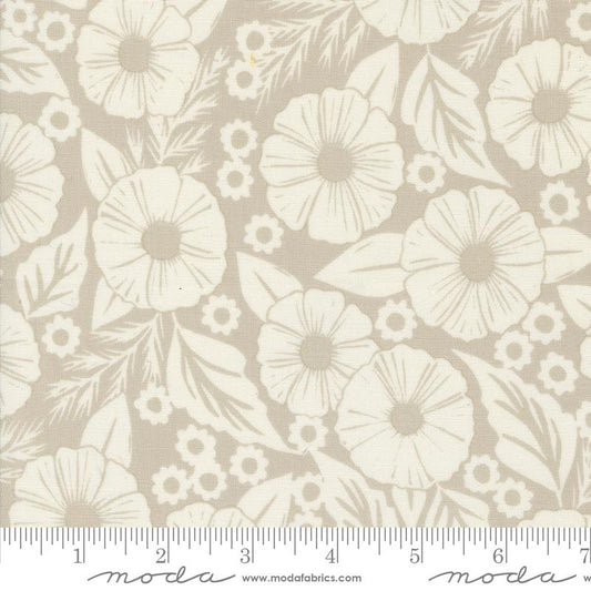 Field Of Flowers - Flower Paper Florals Block Print Flax