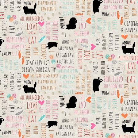 Purrfect Partners - Cream Word Toss