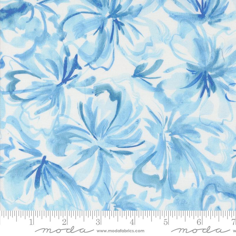 Sunshine & Blue Skies - Flower Burst Florals Watercolor Water