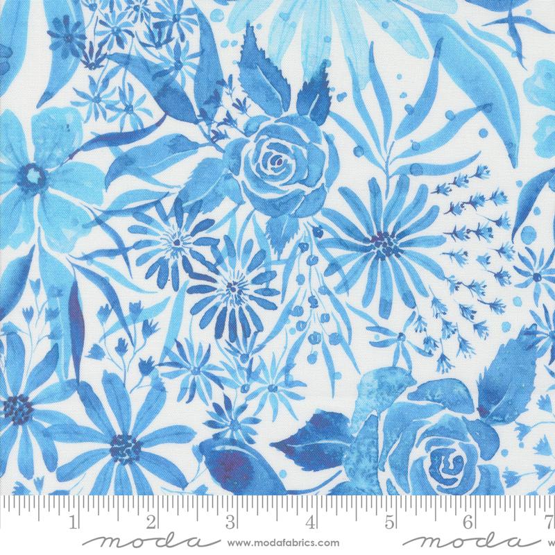 Sunshine & Blue Skies - True Blue Florals Watercolor Water