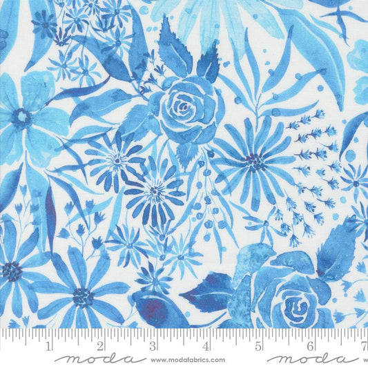 Sunshine & Blue Skies - True Blue Florals Watercolor Water