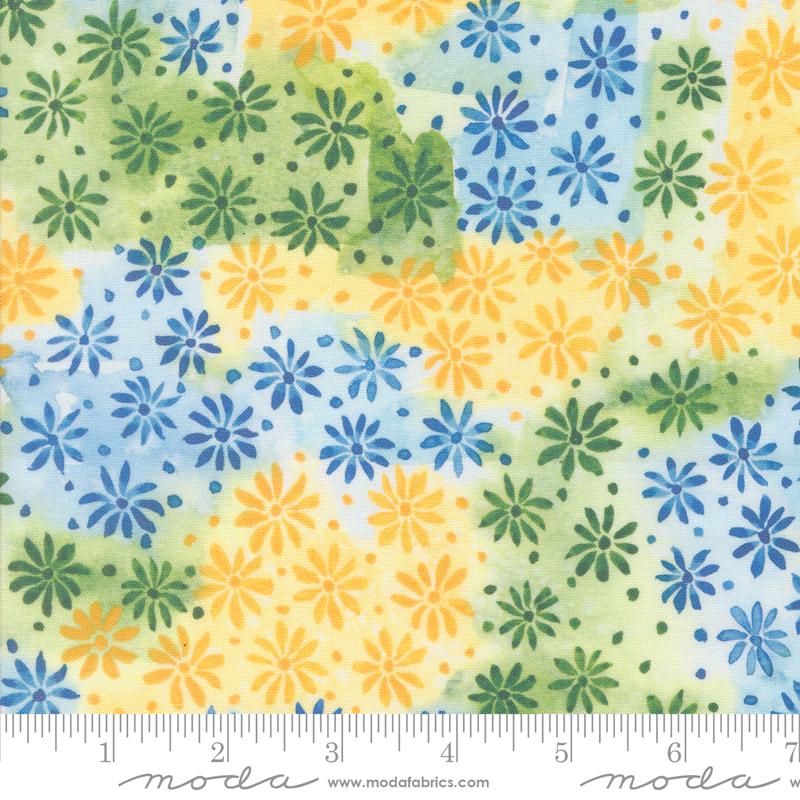 Sunshine & Blue Skies - Gathered In Small Florals Watercolor Multi
