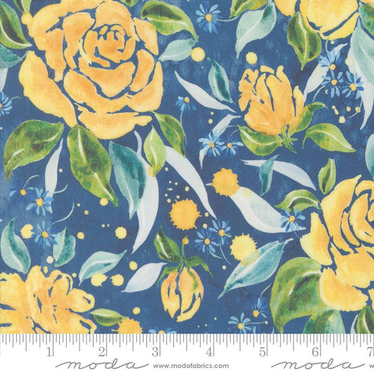 Sunshine & Blue Skies - Rose Upon Rows Florals Watercolor Lake