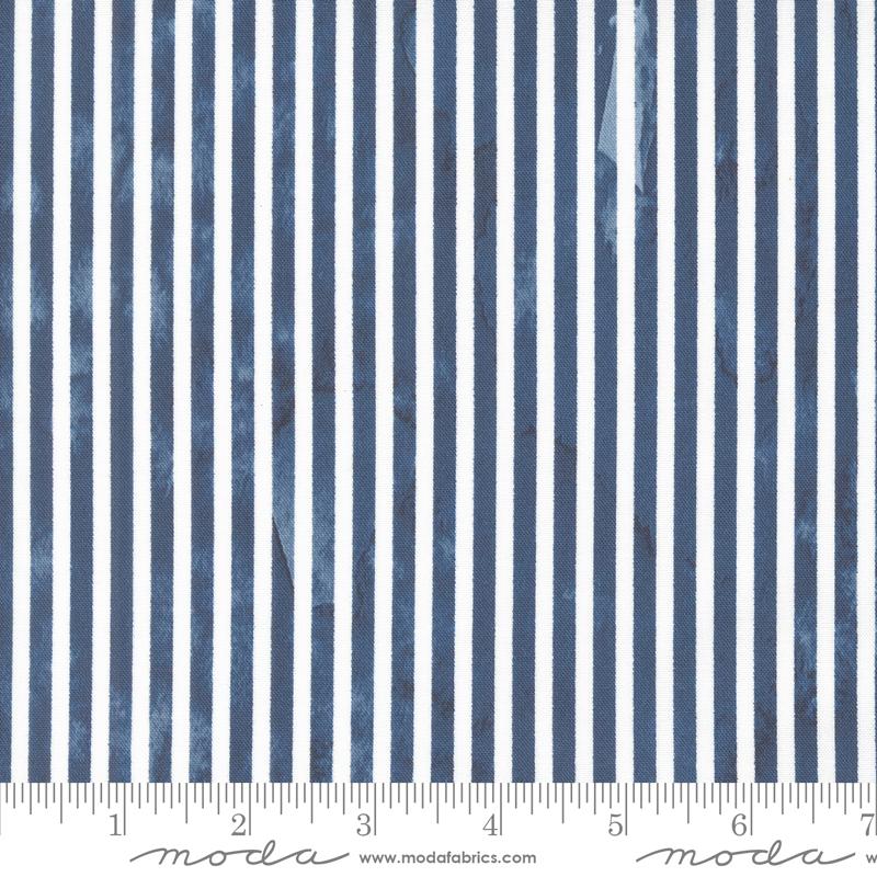 Sunshine & Blue Skies - Line Dance Stripes Watercolor Indigo