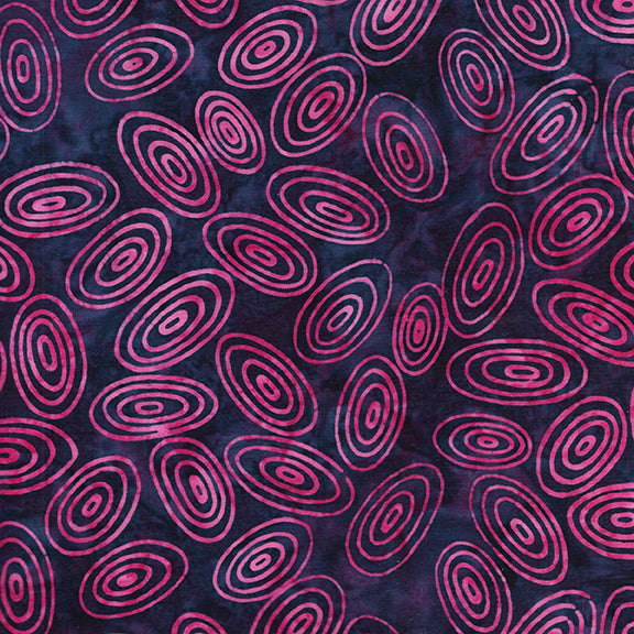 Geometric Symphony - Ovals-Purple Blackberry