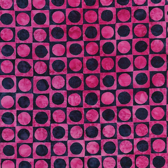 Geometric Symphony - Circle in Square-Pink Punch