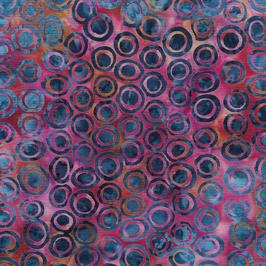 Geometric Symphony - Circle on Circle-Blue Cornflower