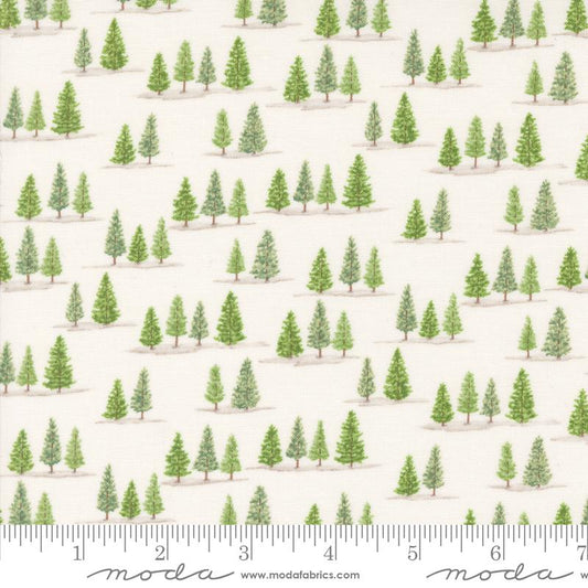 On Lake Time - Tiny Trees Landscape and Nature Cloud White