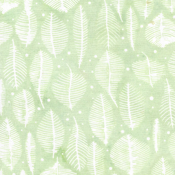 Wondrous - Leaves-Mint by Island Batik