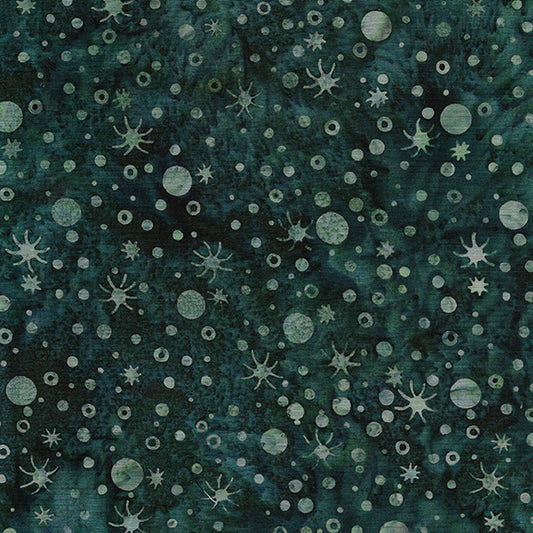 Wondrous - Dots and Stars-Dark Lagoon by Island Batik