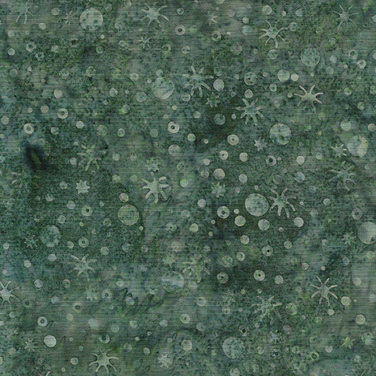 Wondrous - Dots and Stars-Moss by Island Batik