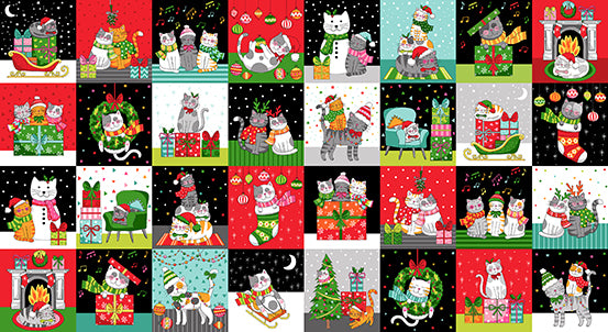 Santa Paws  Panel by Makower UK TP-2478-1