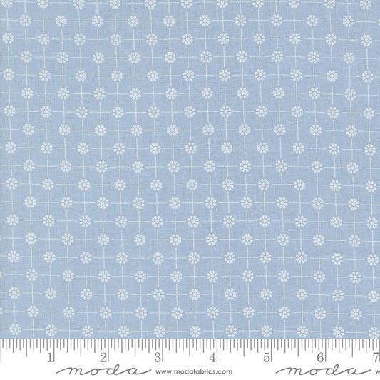 Cottage Charm - Pixie Dots Flower Grid Glacier