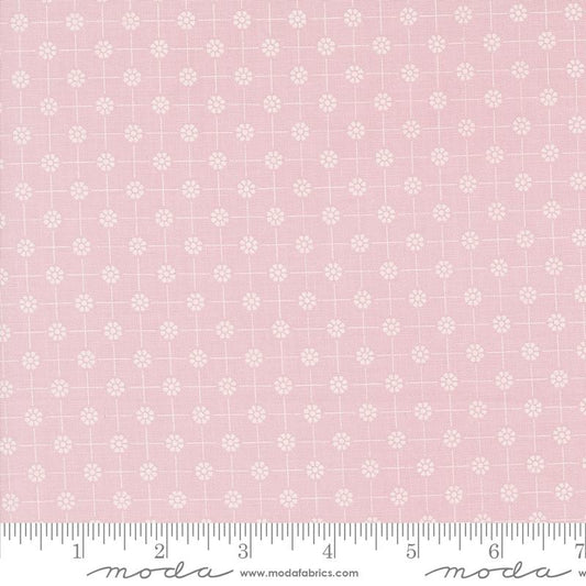 Cottage Charm - Pixie Dots Flower Grid Fading Rose