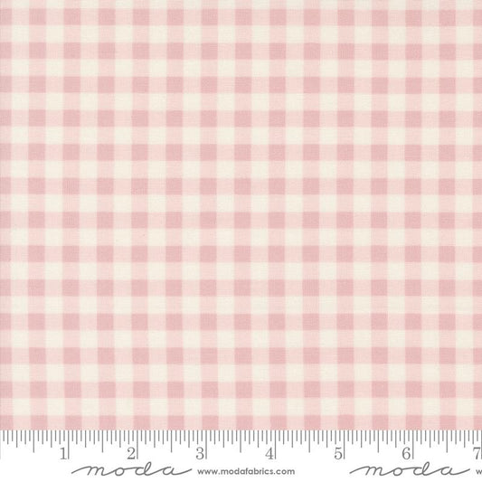 Cottage Charm - Gingham Checks and Plaids Fading Rose