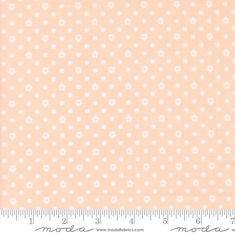 Cottage Charm - Dots Houses Whipped Peach