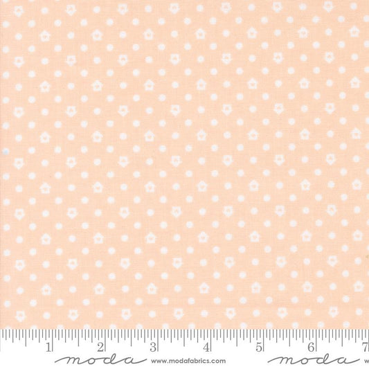 Cottage Charm - Dots Houses Whipped Peach