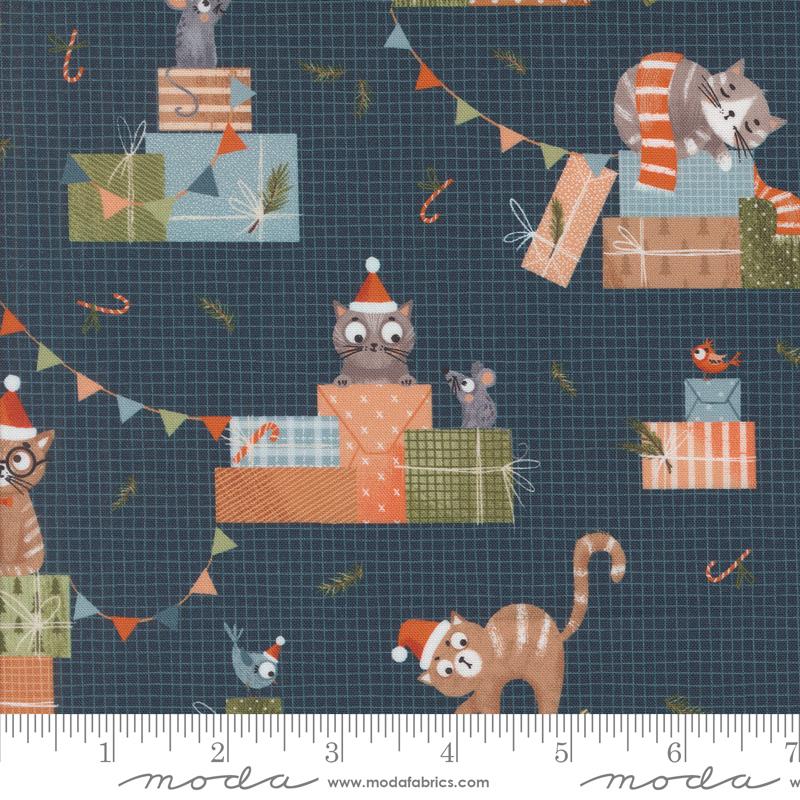 Purrfect Christmas Midnight 39040 16 Moda #1