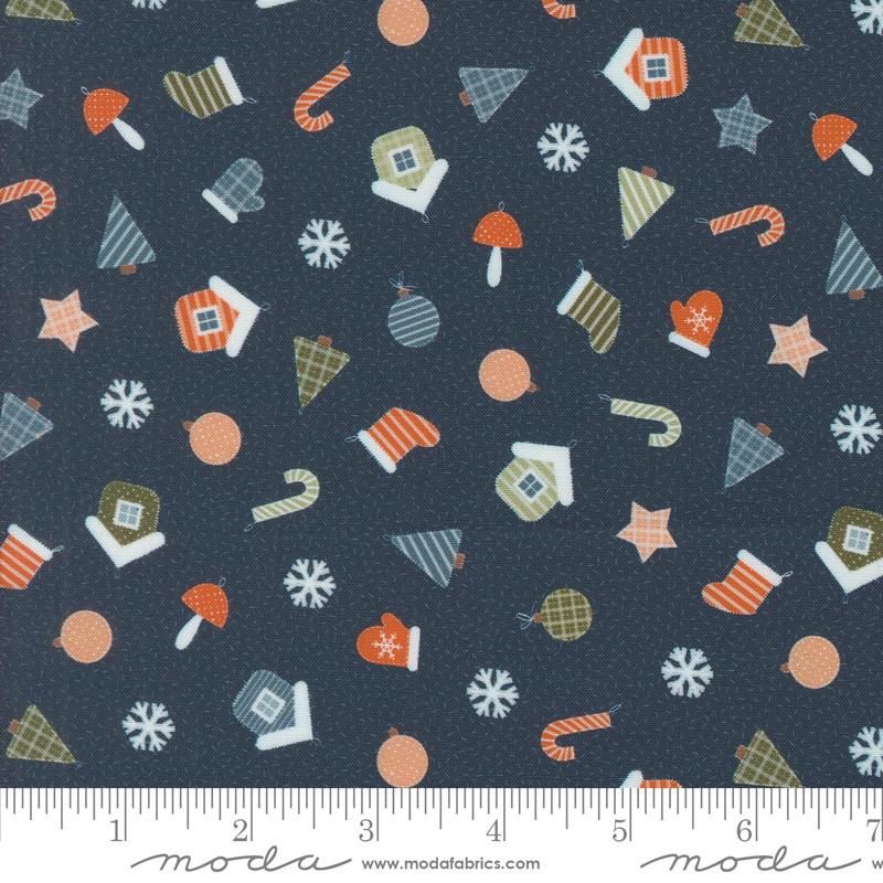 Purrfect Christmas Midnight 39046 16 Moda #1