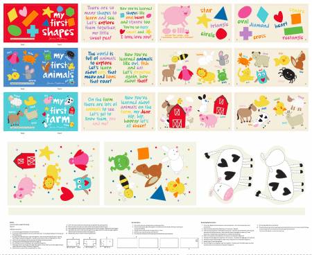 Huggable & Loveable XIII - Multi 36 Inch Book My First Shapes Panel Book