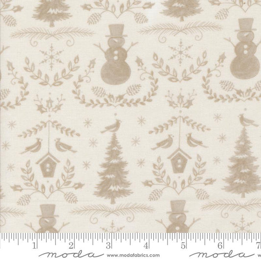 Winter Friends - Winter Damask Snowy White