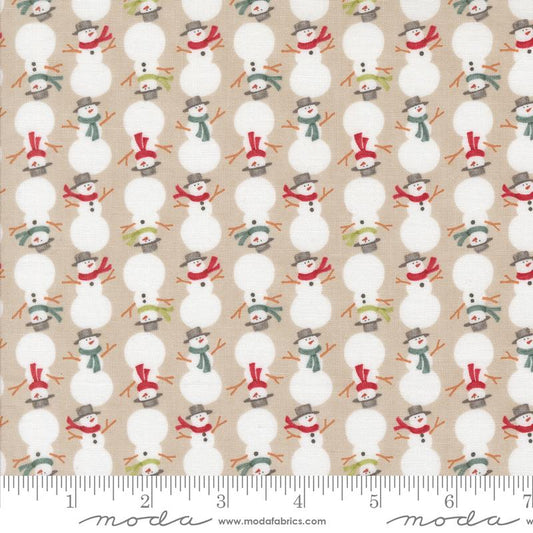 Winter Friends - Stacked Snowmen Novelty Stripe Snowman Winter Fog