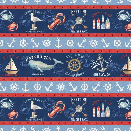 At the Helm - Multi Repeating Stripe