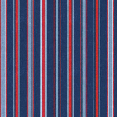 At the Helm - Dark Blue Multi Stripe