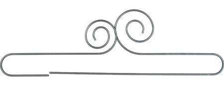 Double Scroll Split Bottom Silver Tex Hanger