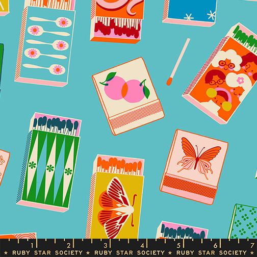 Trinketry - Matchmaker Novelty Matchbook Retro Turquoise