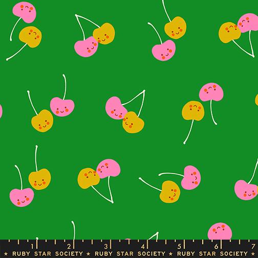 Trinketry - Cherry Friends Novelty Fruit Food Kitchen Retro Childrens Deep Verdant