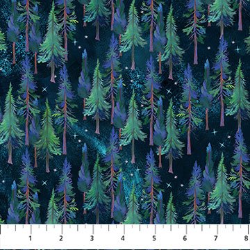 Full Moon - Teal Trees