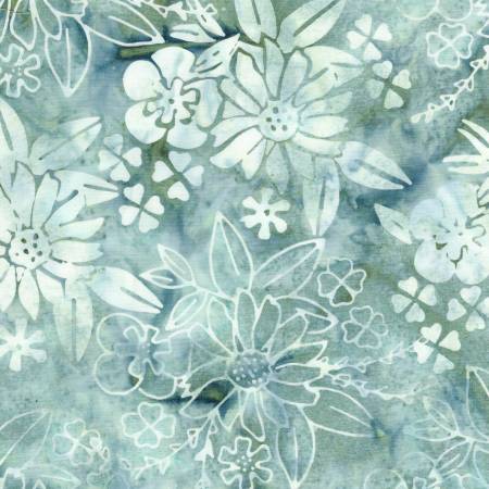 Frosted Foliage -Multi Grey Teal Iceberg