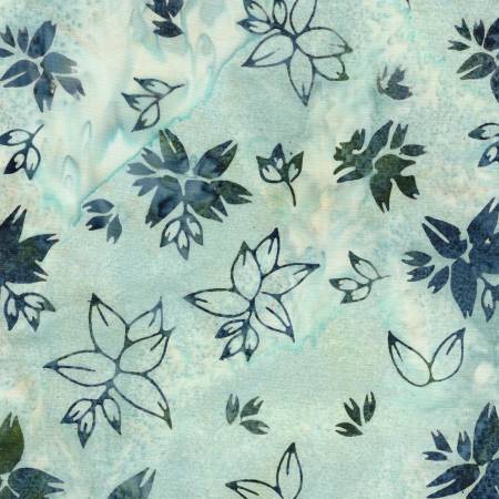 Frosted Foliage -Multi Grey Teal Iceberg