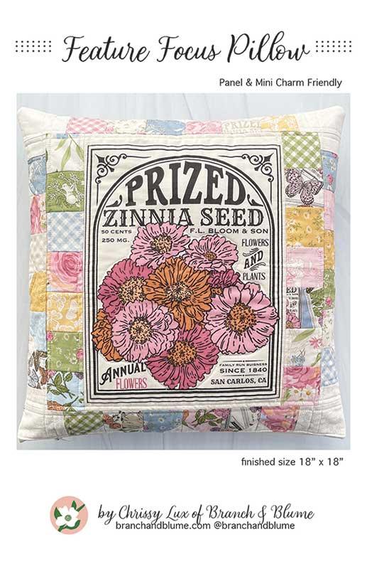 Feature Focus Pillow Pattern (featuring My Secret Garden fabric collection)