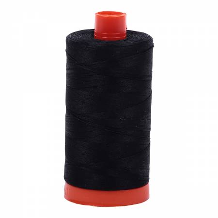 Aurifil Cotton Mako Thread 50wt 1300m  Black - MK50 2692