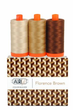 Aurifil Color Builder 50wt 3pc Set Florence Brown AC50CP3-009