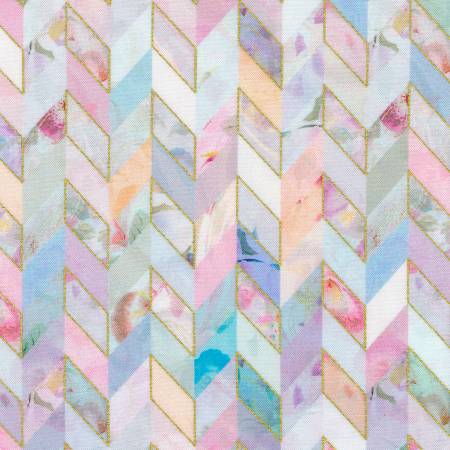 Golden Vibes - Chevron Pastel w/Metallic