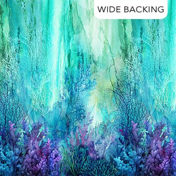Coral Reef - Wide Backing Turquoise Multi